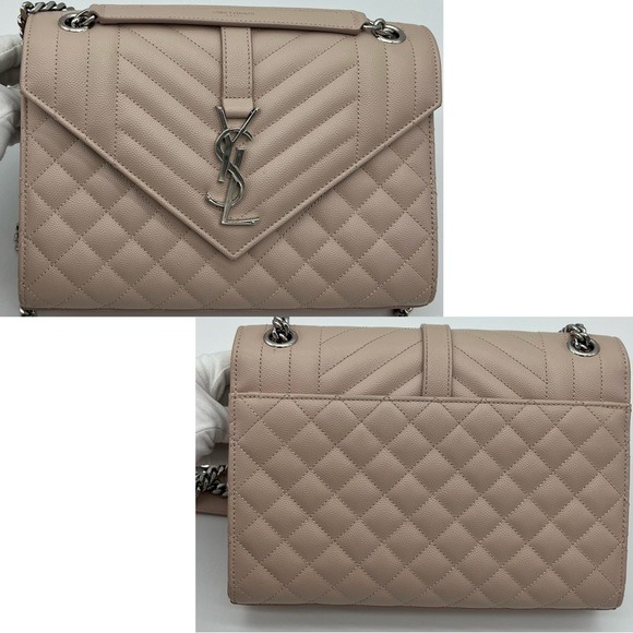 Authentic Envelope medium grained calfskin chain bag - Picture 5 of 17